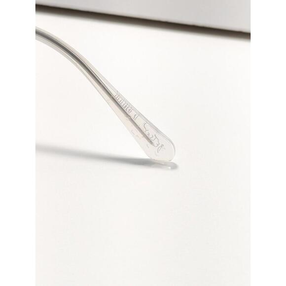 Betsey Johnson White Square Sunglasses Flamingo Accent Logo Designer - Picture 8 of 9